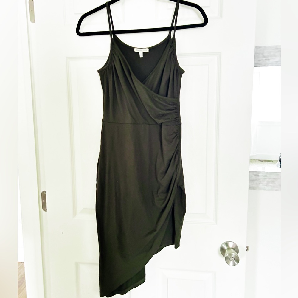 Olive Green Spaghetti Strap Dress